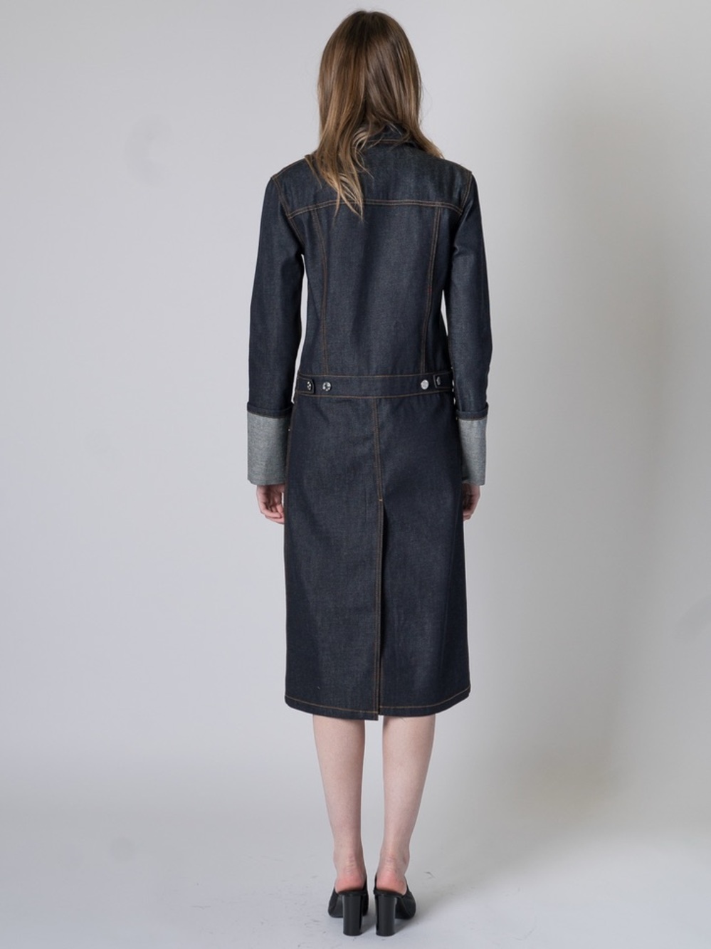 Helmut Lang Raw Indigo Denim Trench Size XS - Picture 5 of 16